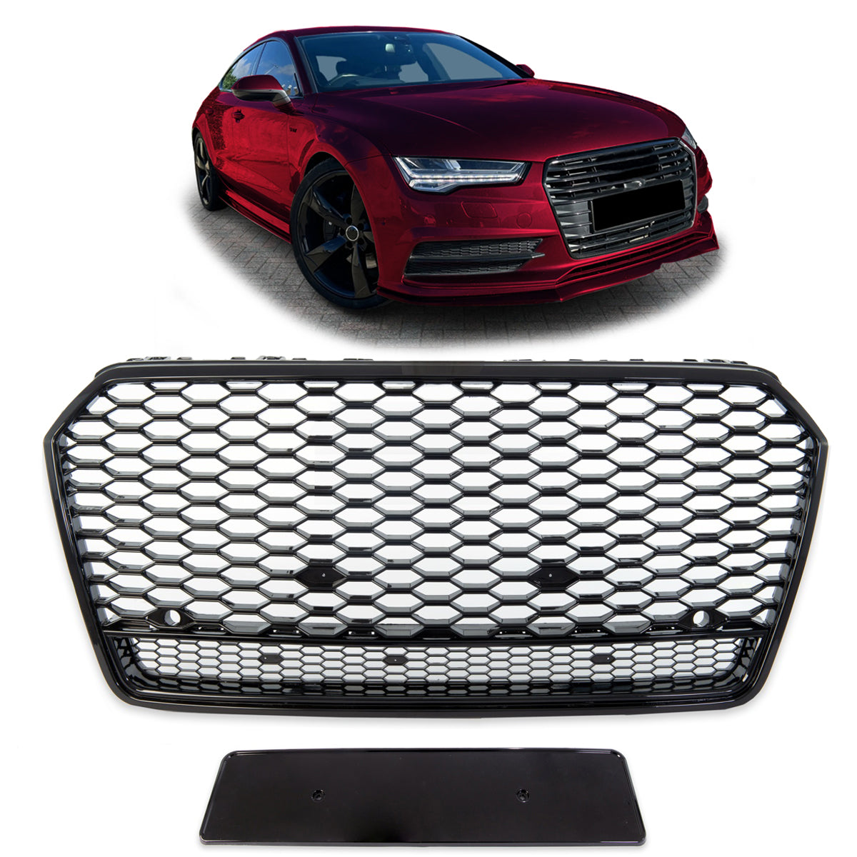 Front Grille Gloss Black passend für Audi A7 4G Sportback 2014-2018 – Bild 1