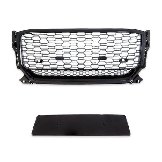 Wabengrill Kühlergrill Schwarz glanz komplett Gitter passend für Audi Q2 GA alle Modelle