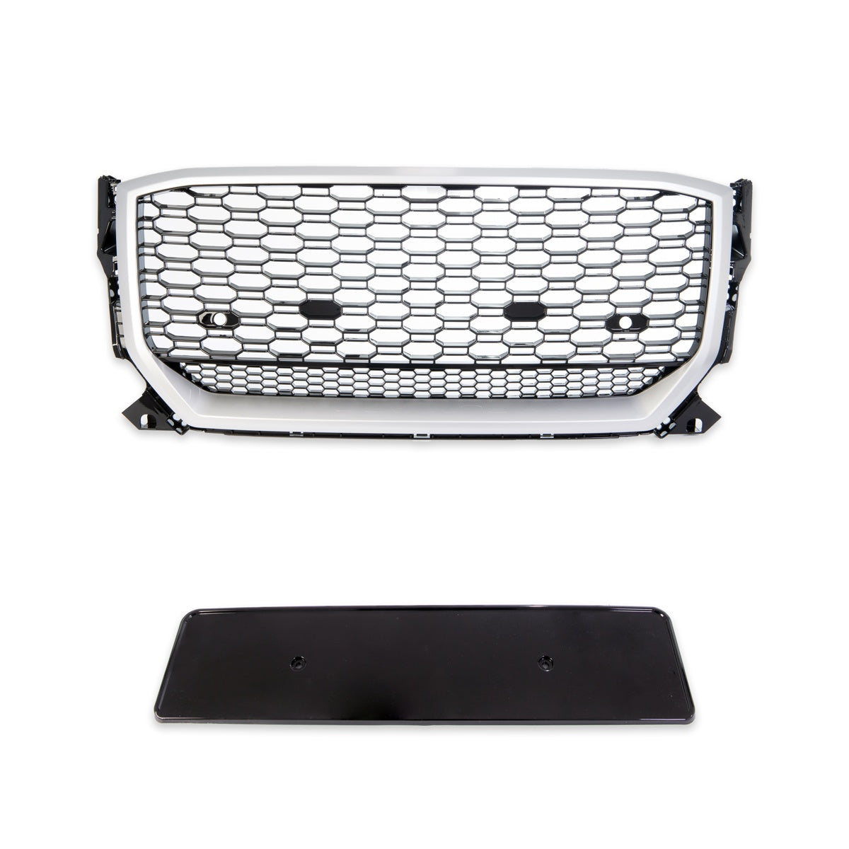Front Grille Silver & Gloss Black passend für Audi Q2 GA 2016-2020 – Bild 2