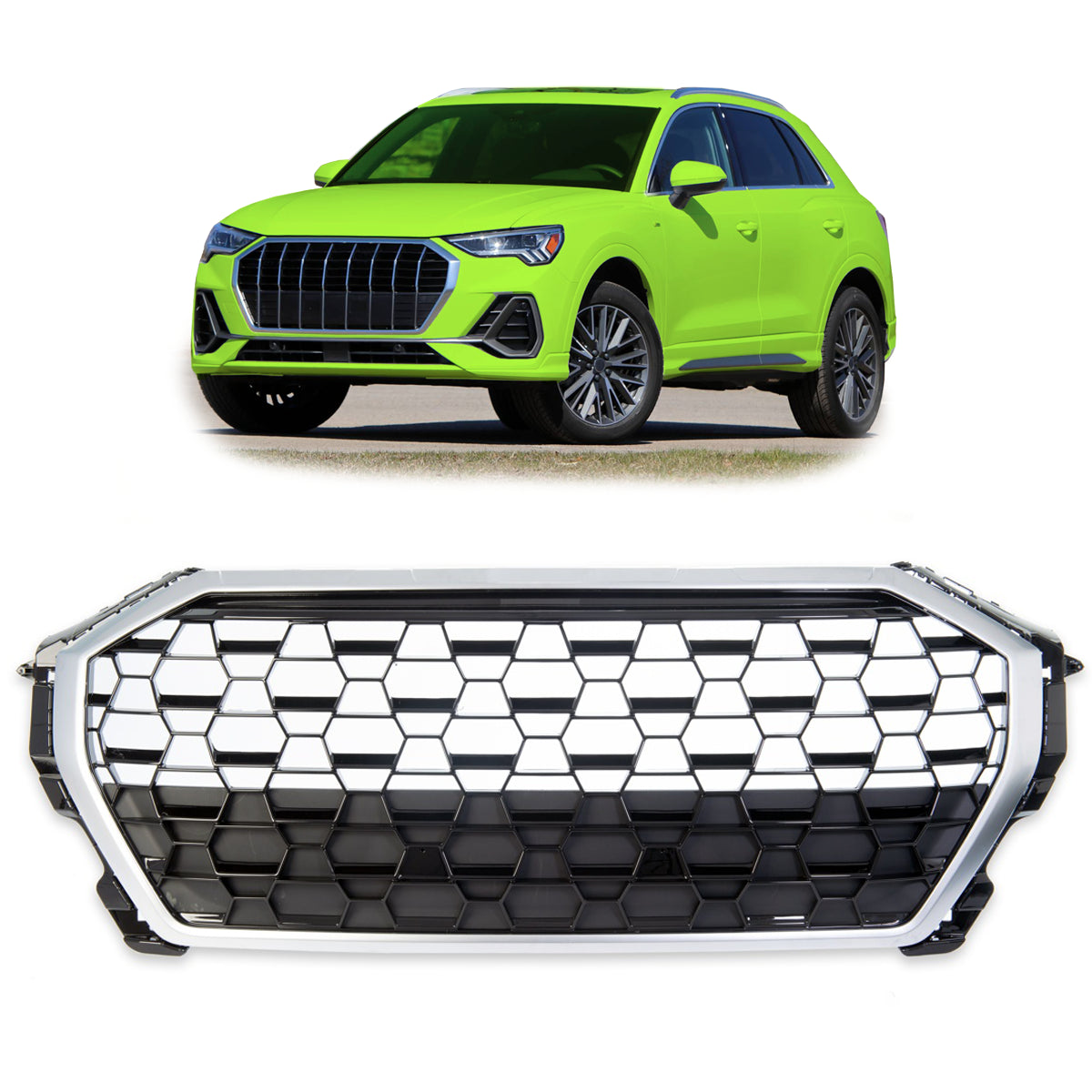 Front Grille Silver passend für Audi Q3 F3 SUV Sportback 2018->> – Bild 1