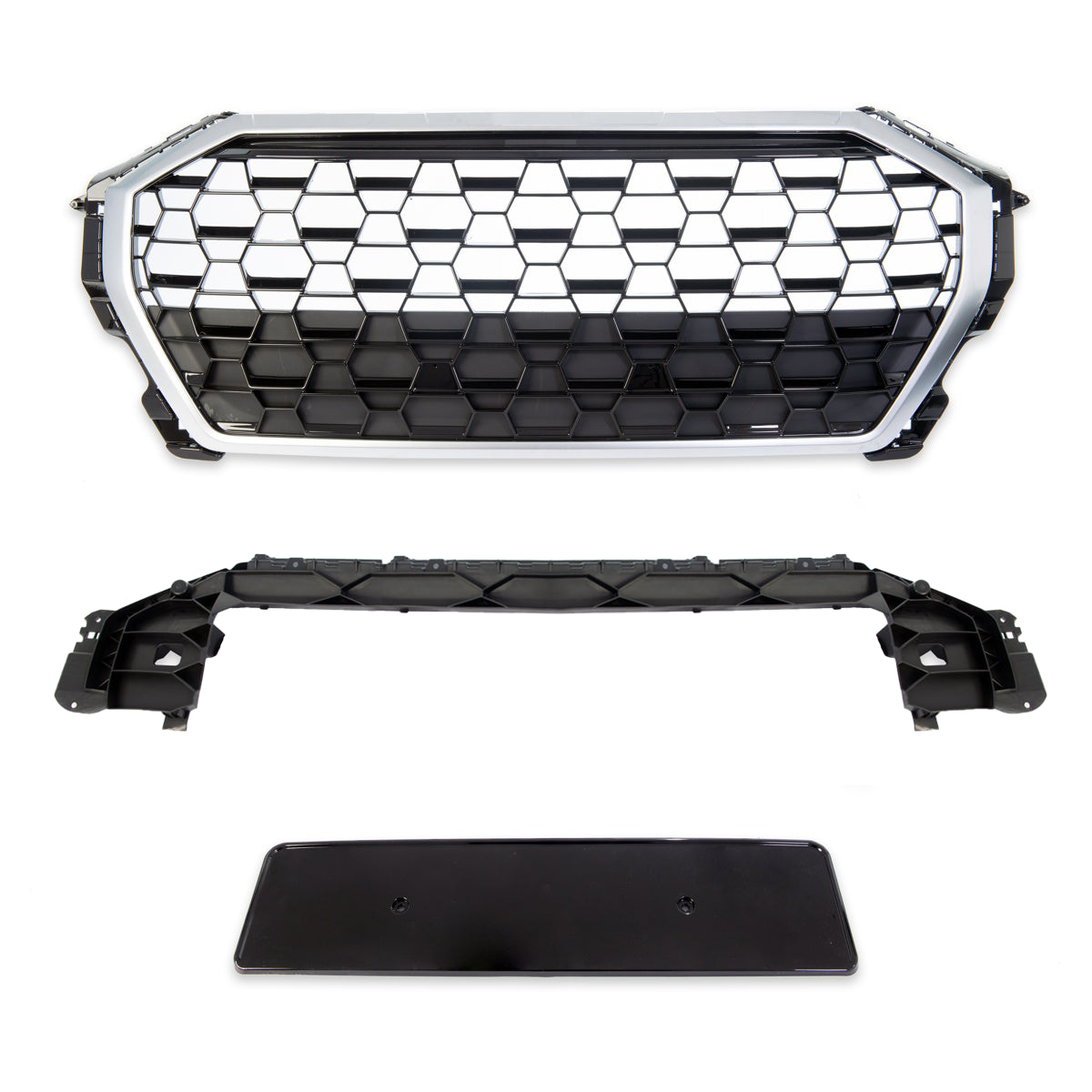 Front Grille Silver passend für Audi Q3 F3 SUV Sportback 2018->> – Bild 3