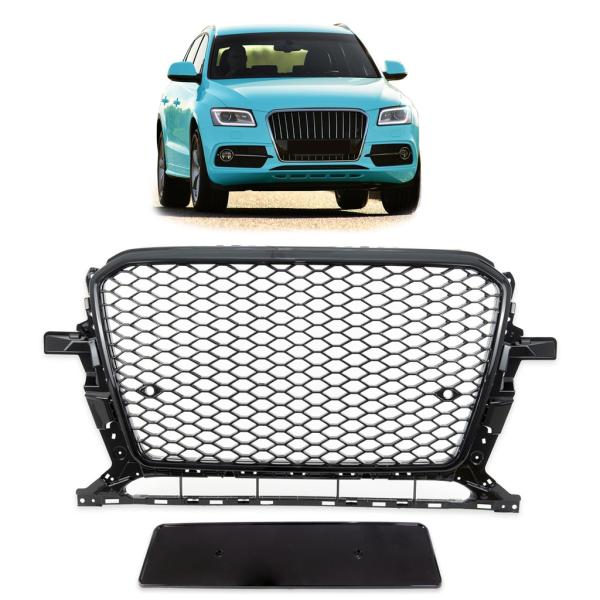 Kühlergrill Wabendesign Grill Schwarz glanz passend für Audi Q5 8R ab 2012-2017