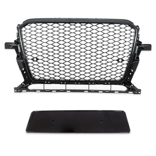 Kühlergrill Wabendesign Grill Schwarz glanz passend für Audi Q5 8R ab 2012-2017