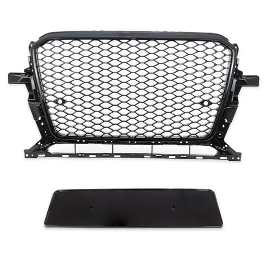 Kühlergrill Wabendesign Grill Schwarz glanz passend für Audi Q5 8R ab 2012-2017