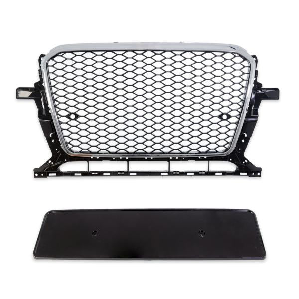 Kühlergrill Wabengrill Sport Chrom Schwarz passt passend für Audi Q5 8R ab 2012-2017