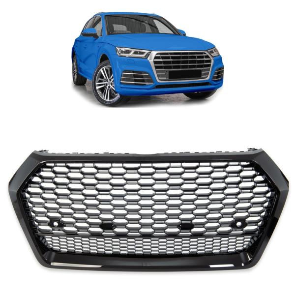Kühlergrill Waben Grill Sport Schwarz hochglanz passt passend für Audi Q5 FY 2017-2020