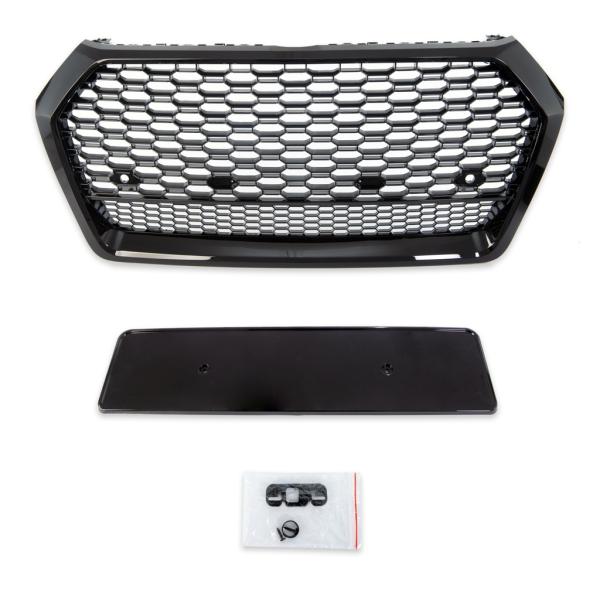 Kühlergrill Waben Grill Sport Schwarz hochglanz passt passend für Audi Q5 FY 2017-2020