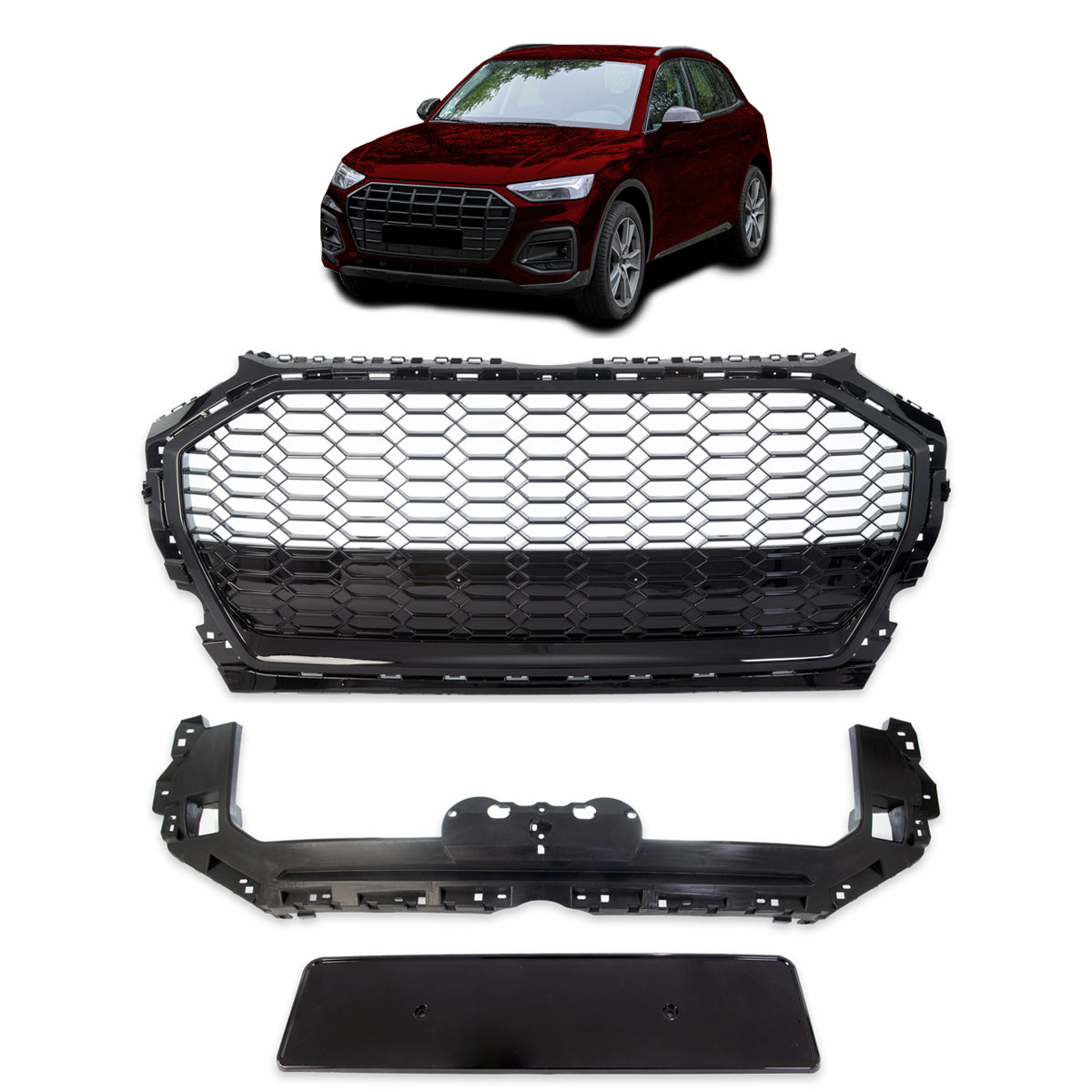 Front Grille Gloss Black passend für Audi Q5 FY Facelift 2020-2024 – Bild 1