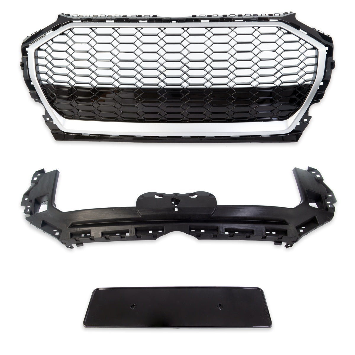 Front Grille Silver passend für Audi Q5 FY Facelift 2020->> – Bild 2
