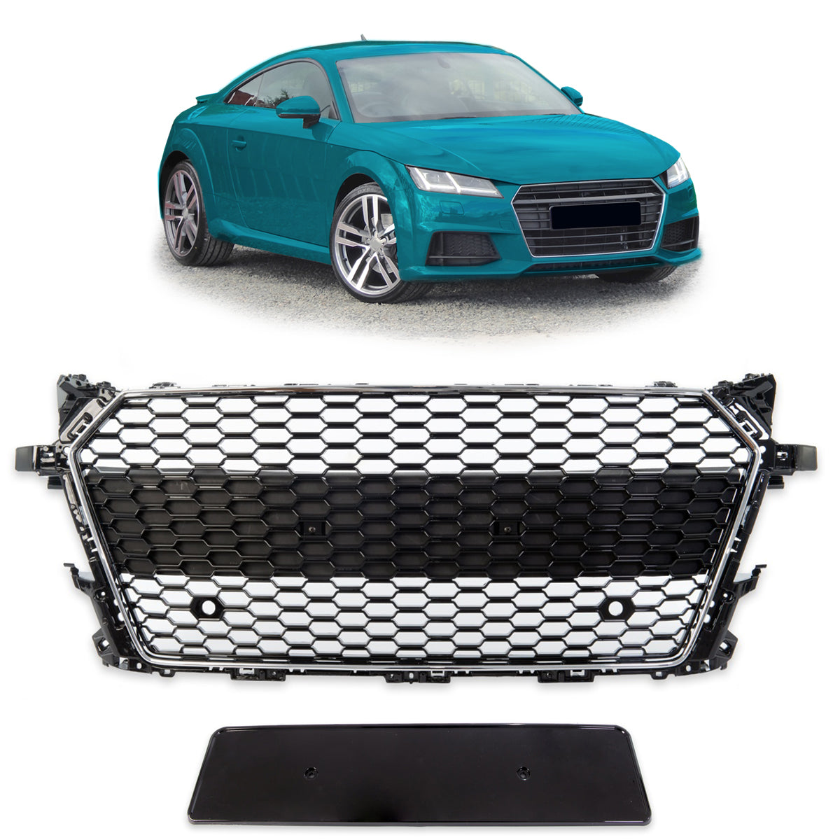 Front Grille Chrome & Black passend für Audi TT 8S 2014-2018 – Bild 1