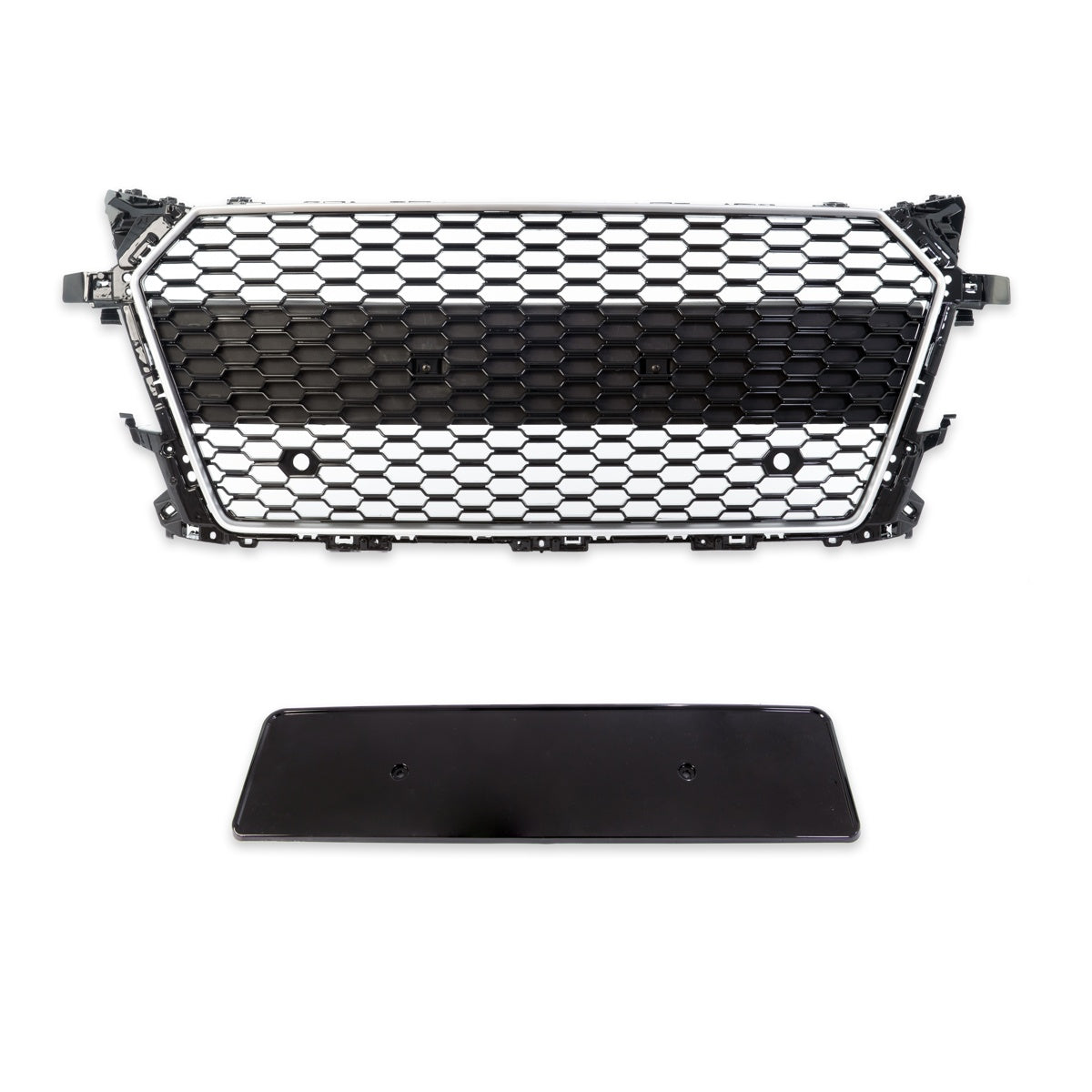 Front Grille Silver Gloss Black Mesh passend für Audi TT 8S FV 2014-2018 – Bild 2