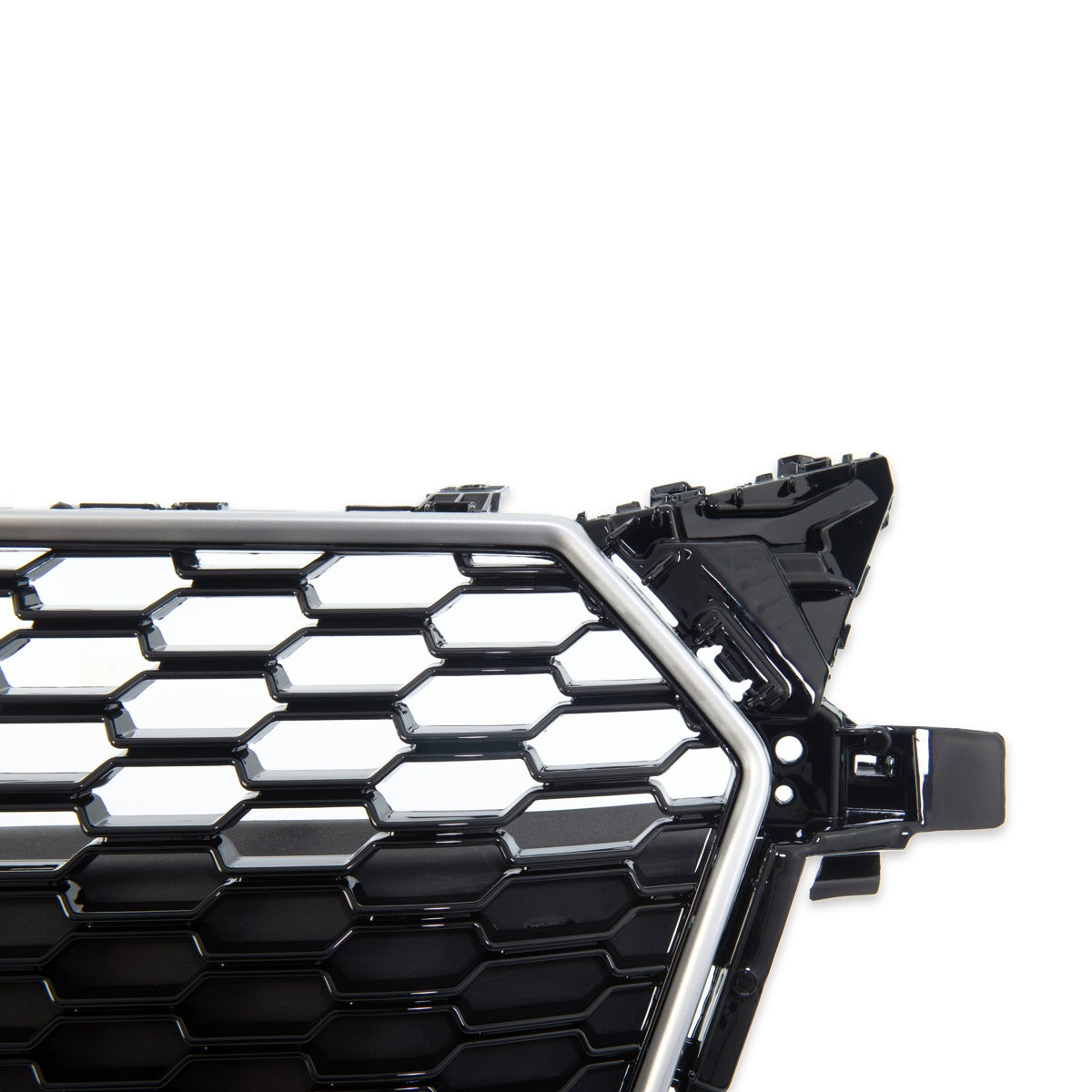 Front Grille Silver Gloss Black Mesh passend für Audi TT 8S FV 2014-2018 – Bild 3