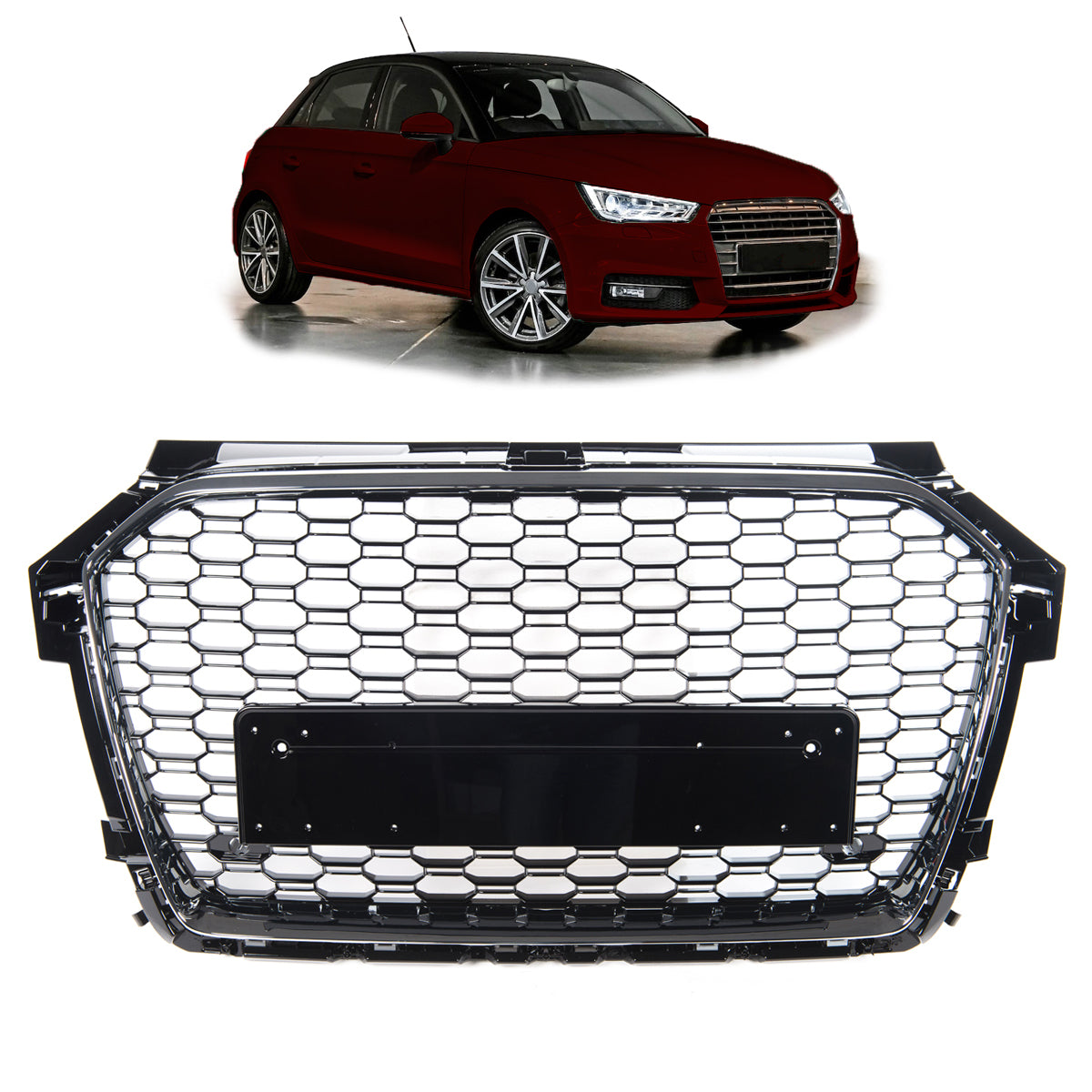 Front Grille Chrome passend für Audi A1 8X Hatchback Sportback 2015-2018 – Bild 1