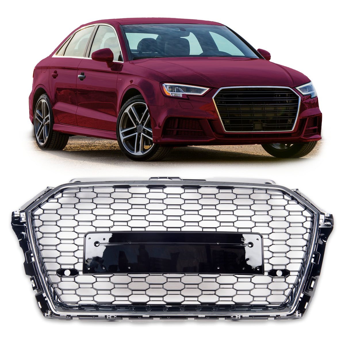 Front Grille Chrome passend für Audi A3 8V Facelift 2016-2021 – Bild 1