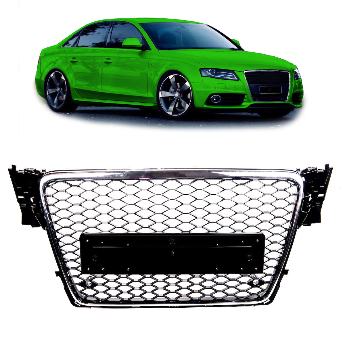 Front Grille Chrome passend für Audi A4 B8 8K Sedan Avant 2007-2011 – Bild 1