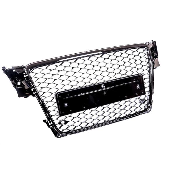 Kühlergrill Waben Sport Grill Schwarz glanz passend für Audi A4 B8 08-12 kein RS4
