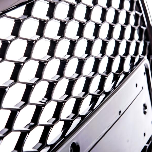 Kühlergrill Waben Sport Grill Schwarz glanz passend für Audi A4 B8 08-12 kein RS4
