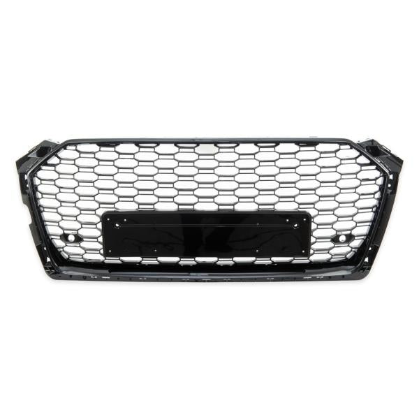 Kühlergrill Wabendesign Grill Schwarz glanz komplett passend für Audi A5 F5 außer RS5