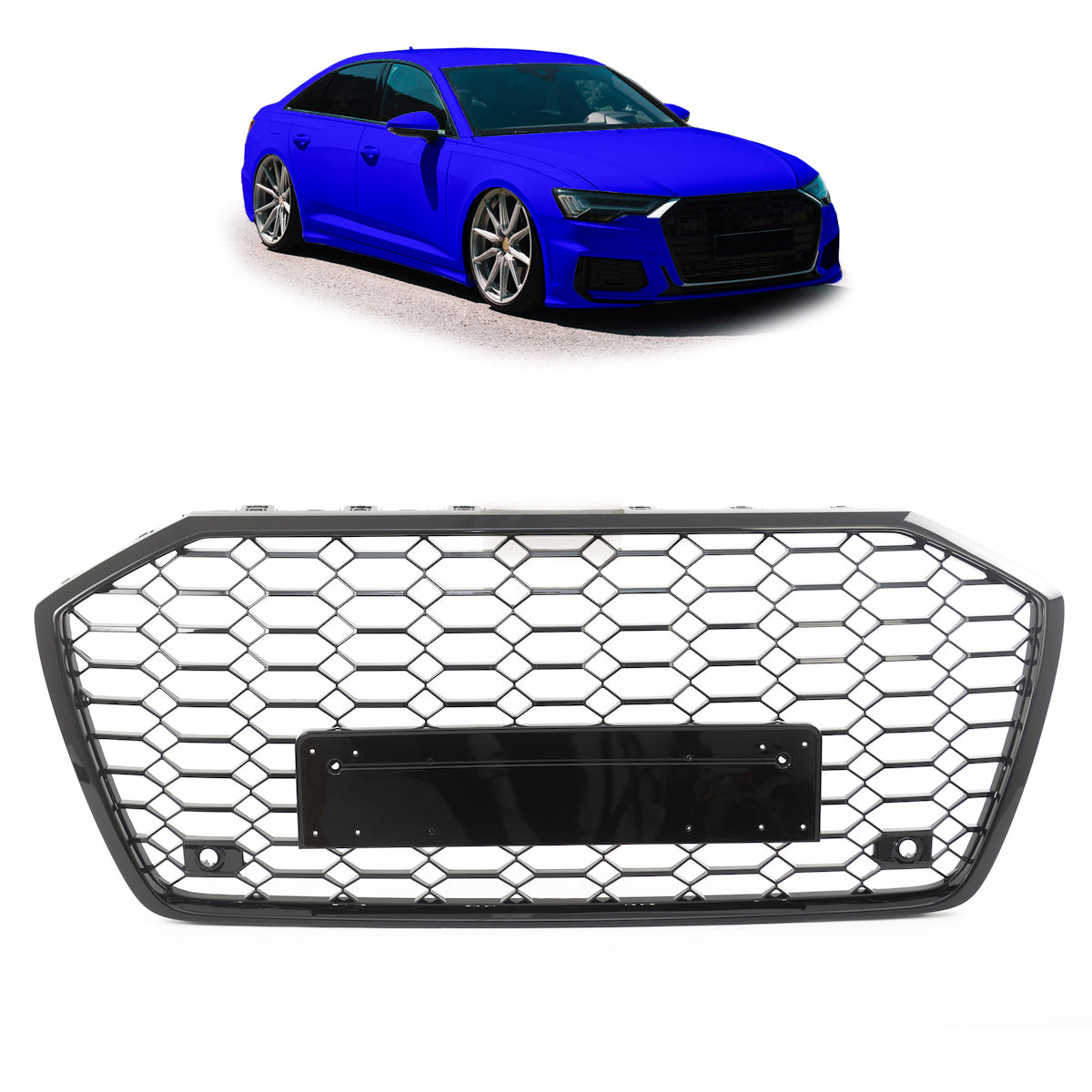 Front Grille Gloss Black passend für Audi A6 C8 2018-2024 – Bild 1