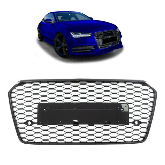 Wabengrill Kühlergrill schwarz glanz passt passend für Audi A7 C7 ab 2014-2018 kein RS7