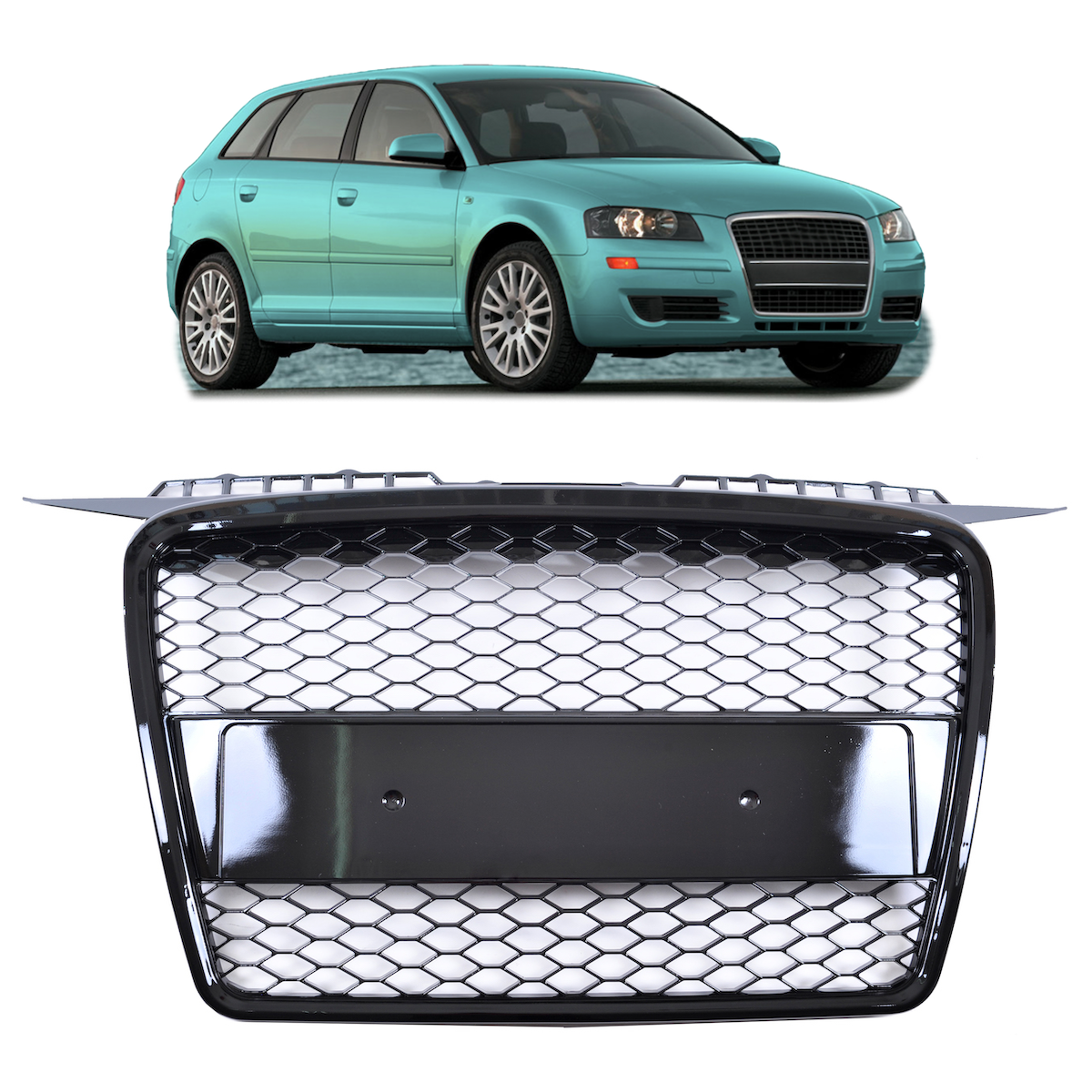 Front Grille Gloss Black passend für Audi A3 (8P) 2005-2008 – Bild 1