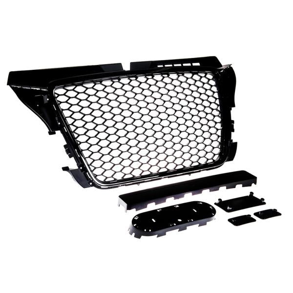Sportgrill / Kühlergrill passend für Audi A3 8P Facelift 08-12 Hochglanz Schwarz