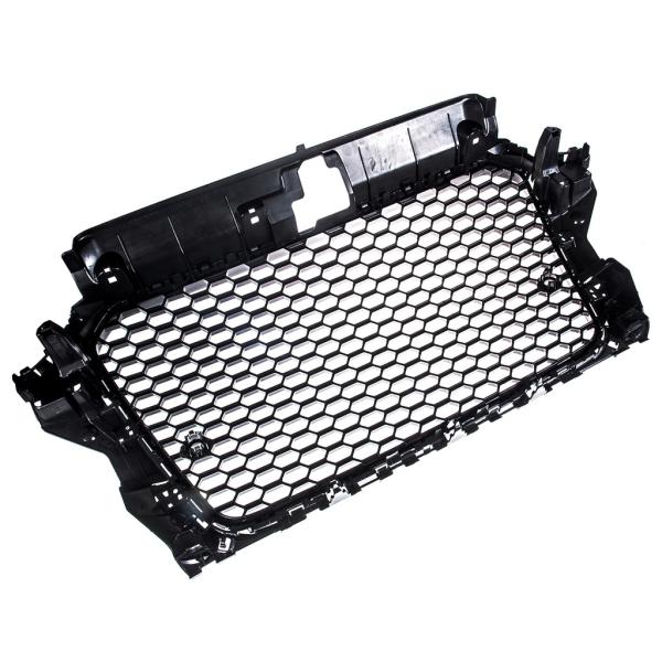 Sportgrill / Kühlergrill passend für Audi A3 8V 12-16 Hochglanz Schwarz in Wabendesign