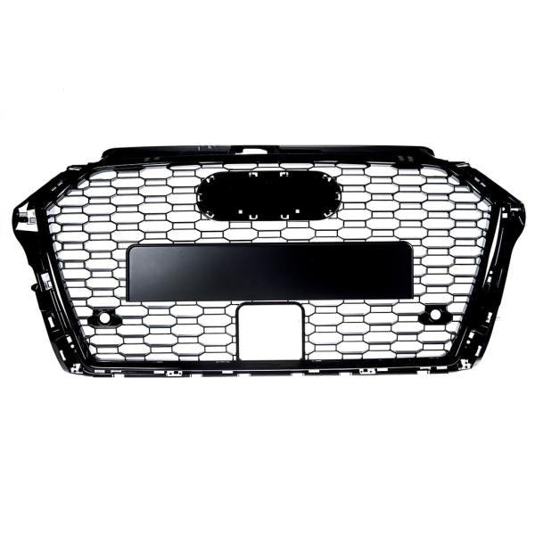 Kühlergrill Wabengrill PDC Schwarz Glanz passt passend für Audi A3 8V Facelift ohne RS3