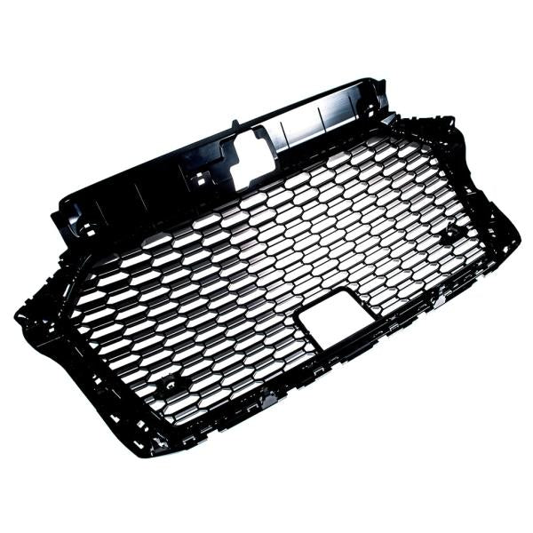 Kühlergrill Wabengrill PDC Schwarz Glanz passt passend für Audi A3 8V Facelift ohne RS3