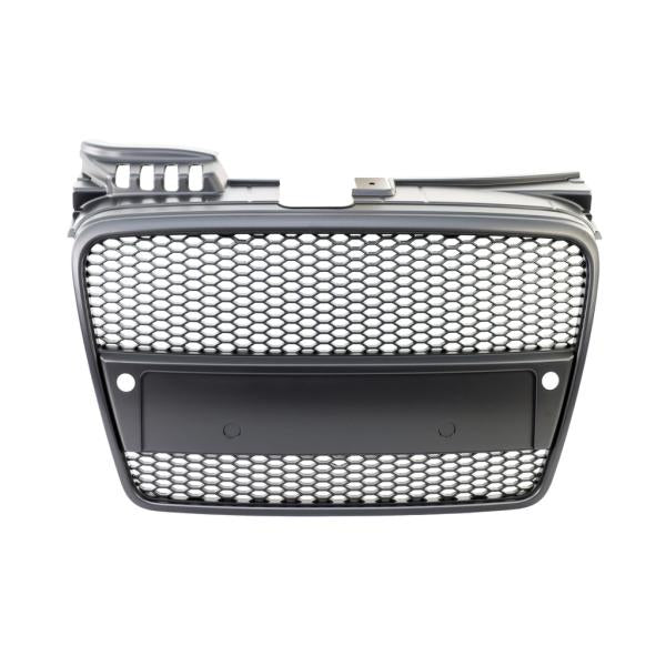Sportgrill / Kühlergrill passend für Audi A4 B7 05-08 Matt-schwarz in Wabengitter Optik mit PDC