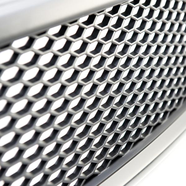 Sportgrill / Kühlergrill passend für Audi A4 B7 05-08 Matt-schwarz in Wabengitter Optik mit PDC