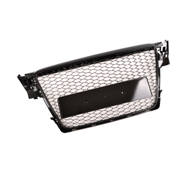 Sportgrill / Kühlergrill passend für Audi A4 B8 08-12 Hochglanz schwarz in Wabendesign