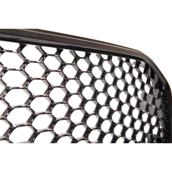 Sportgrill / Kühlergrill passend für Audi A4 B8 Facelift 13-16 Hochglanz-schwarz mit Emblemhalter