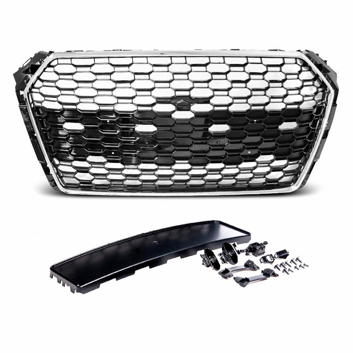 Front Grille Chrome & Black passend für Audi A4 B9 8W 2016-2019 – Bild 2