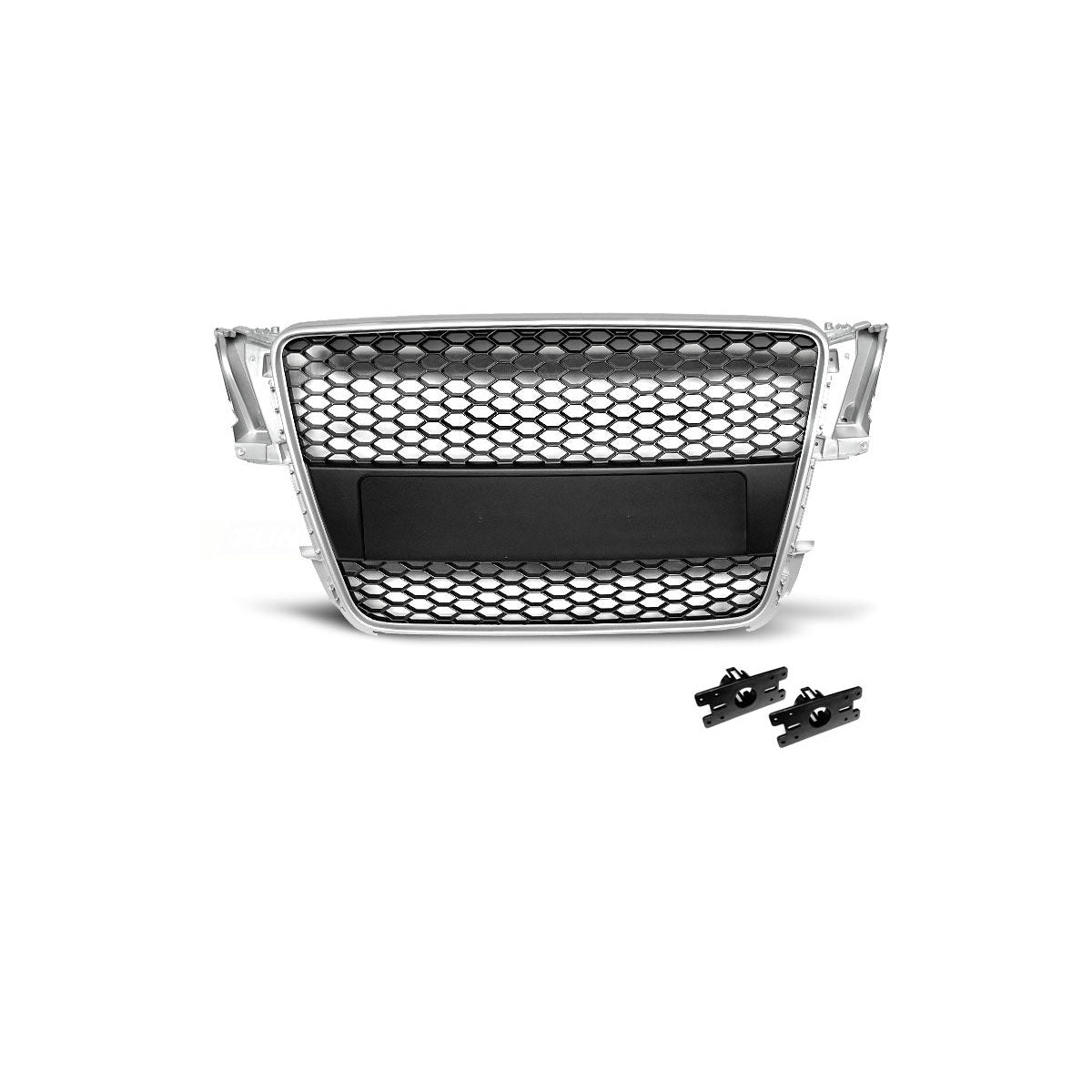 Silver & Black Front Grille passend für Audi A5 (8T) 2007-2011 – Bild 2