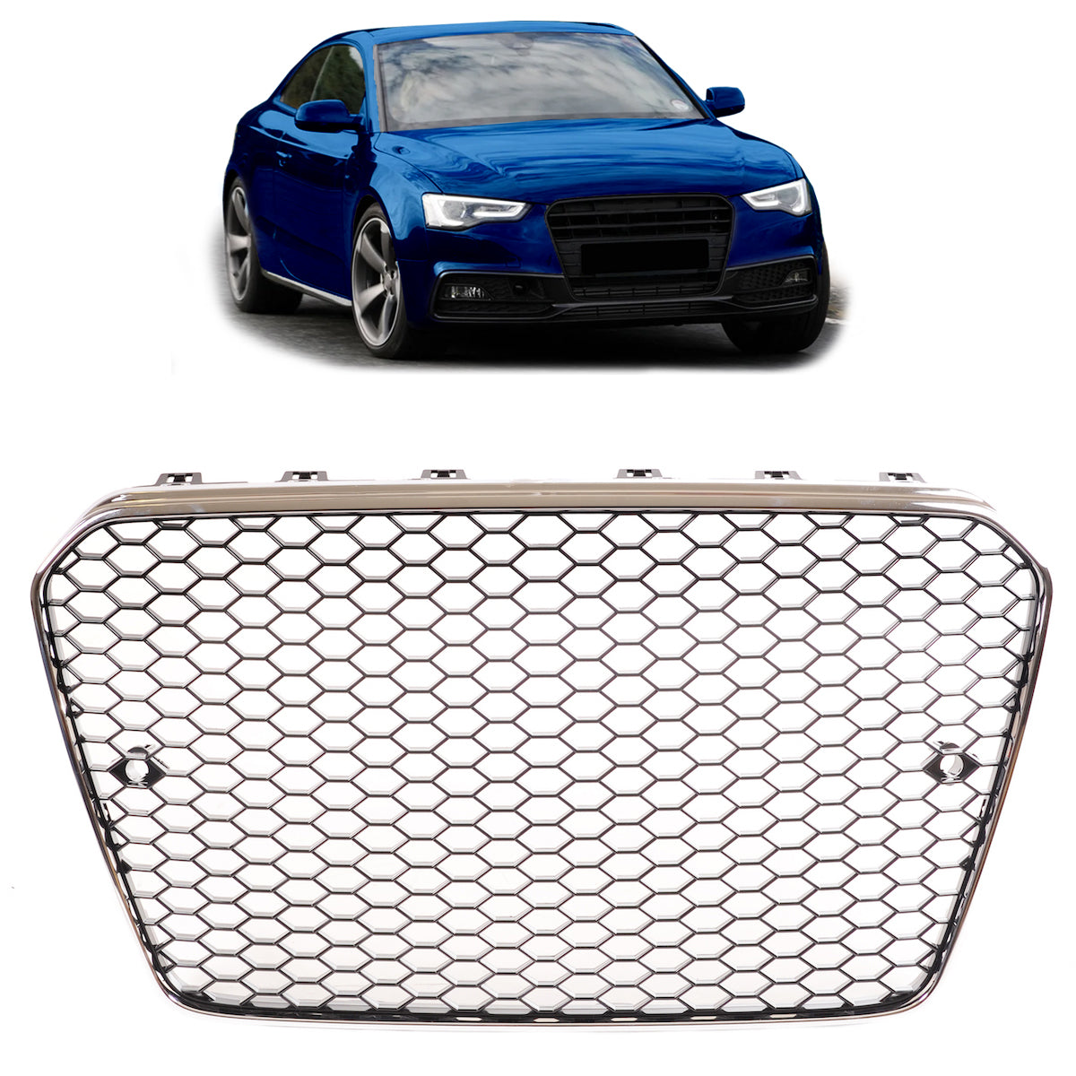 Front Grille Chrome & Black passend für Audi A5 8T Facelift 2011-2016 – Bild 1