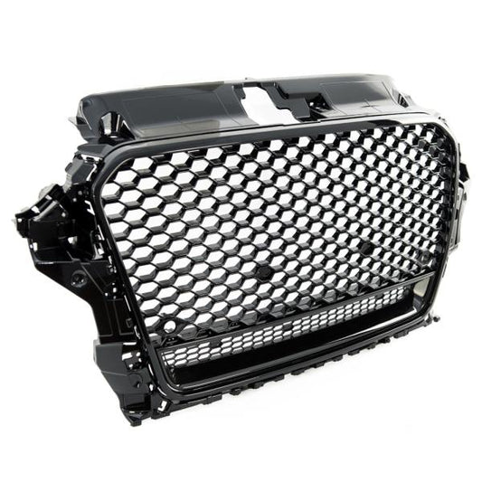 Sport Kühlergrill Wabengrill Schwarz glanz passt passend für Audi A3 8V kein RS3 Quattro
