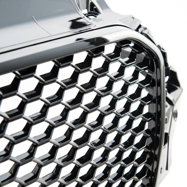 Sport Kühlergrill Wabengrill Schwarz glanz passt passend für Audi A3 8V kein RS3 Quattro