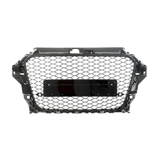 Wabendesign Kühlergrill Schwarz Glanz +PDC passt passend für Audi A3 8V 12-16 ohne RS3