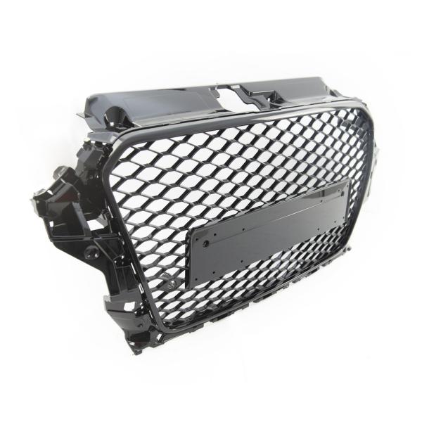Wabendesign Kühlergrill Schwarz Glanz +PDC passt passend für Audi A3 8V 12-16 ohne RS3