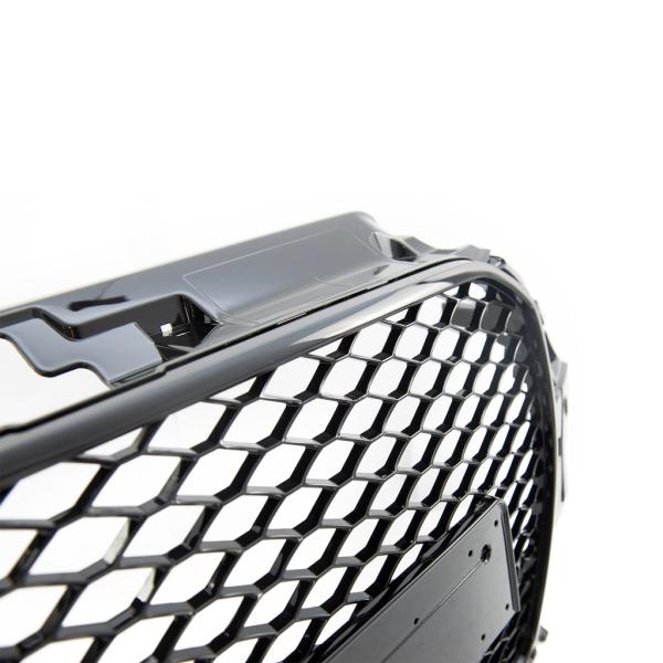 Wabendesign Kühlergrill Schwarz Glanz +PDC passt passend für Audi A3 8V 12-16 ohne RS3