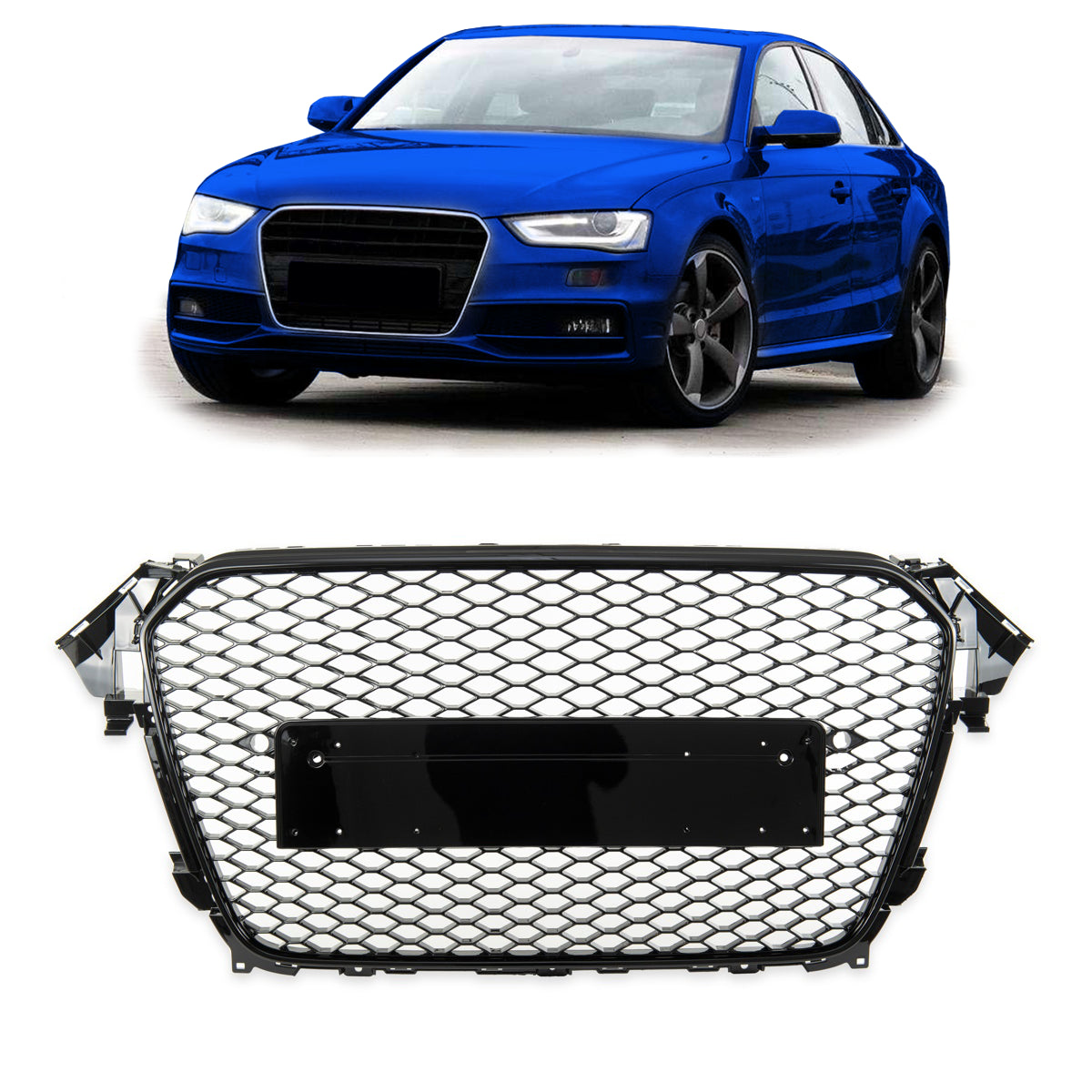 Front Grille Gloss Black passend für Audi A4 B8 8K 2012-2015 – Bild 1
