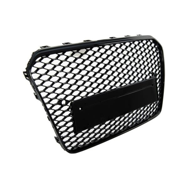 Sport Kühlergrill Grill ohne Emblem Schwarz glanz passend für Audi A5 B8 8T 11-16