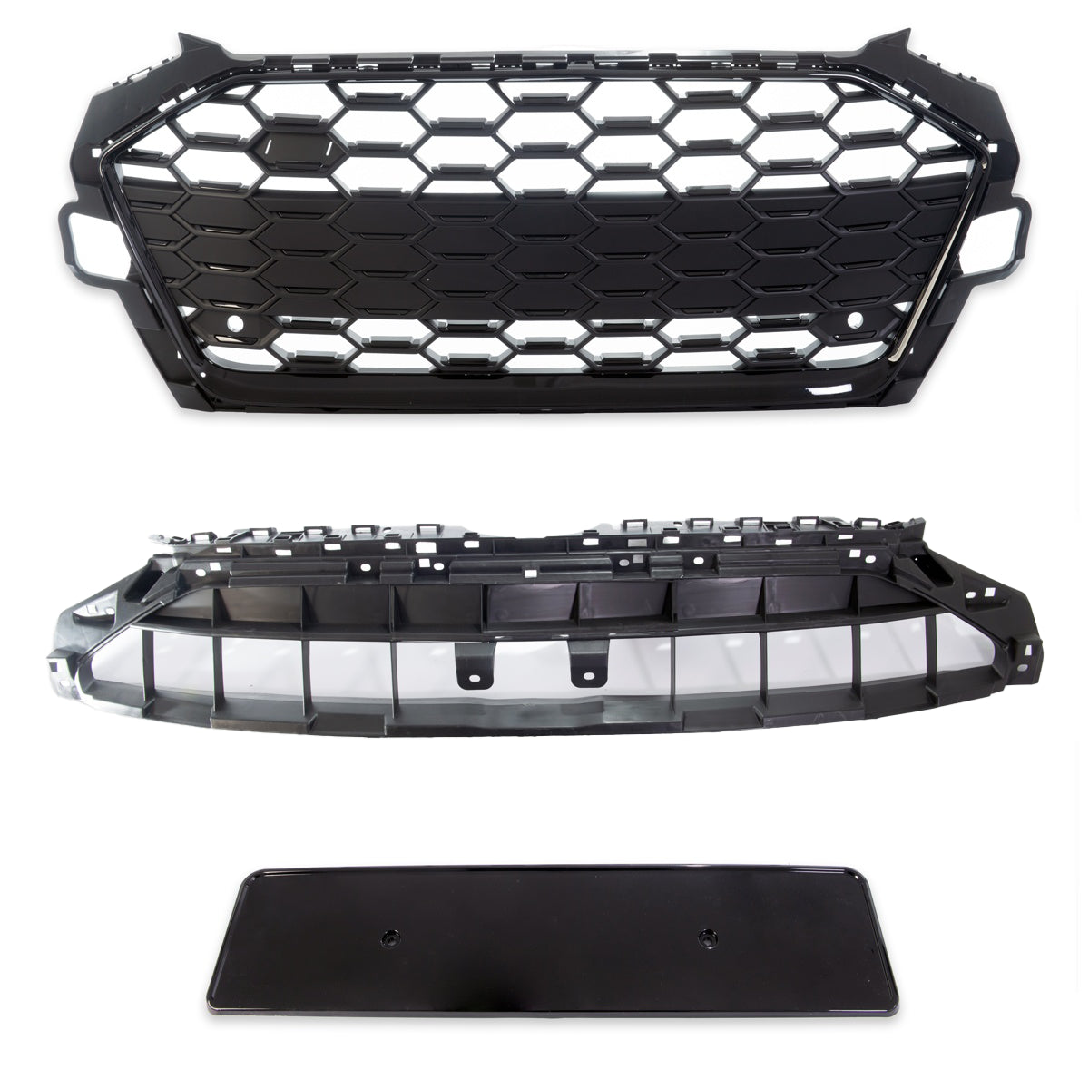 Front Grille Matt Black passend für Audi A4 B9 (8W) Facelift 2019-2023 – Bild 3