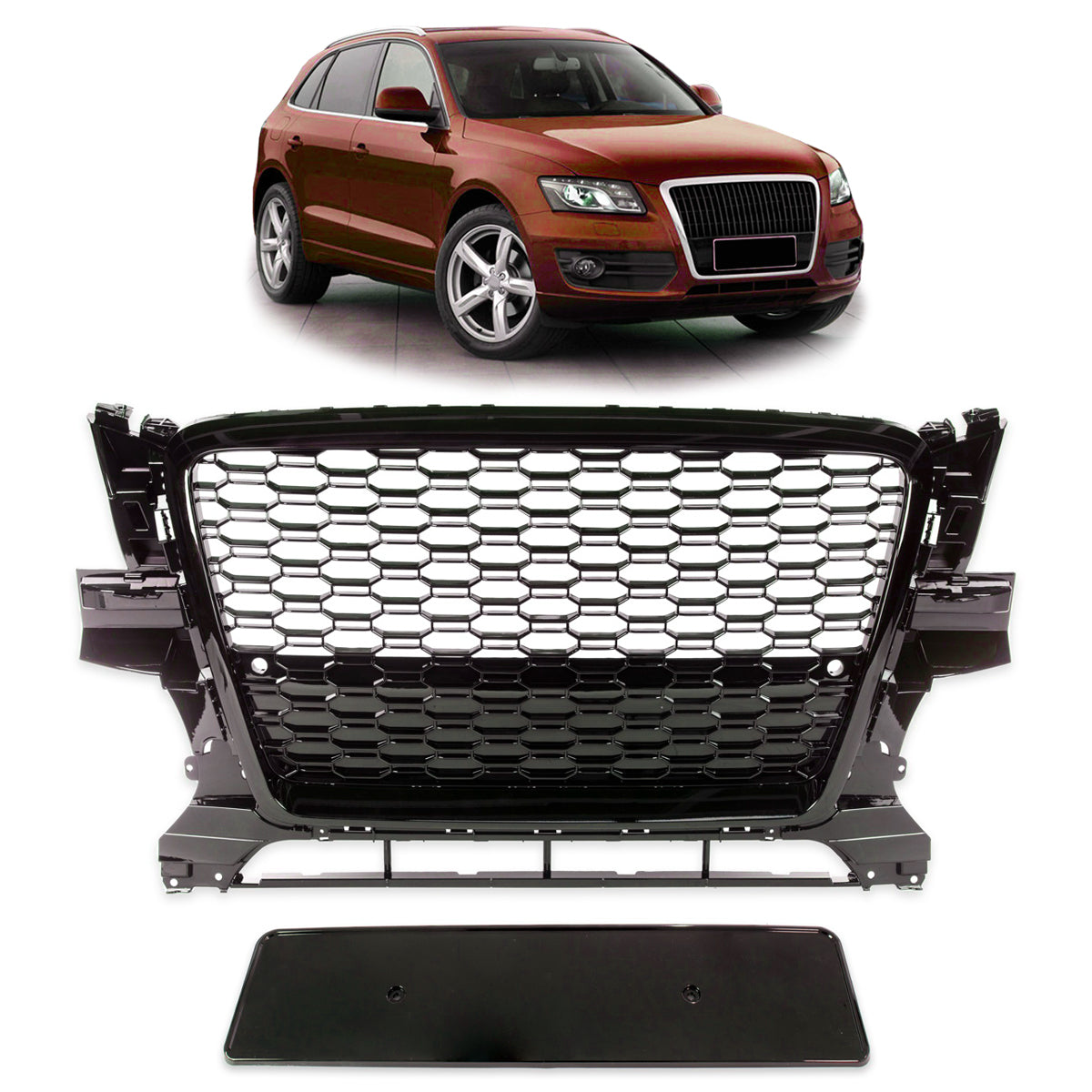 Front Grille Gloss Black passend für AUDI Q5 8R 2008-2012 – Bild 1