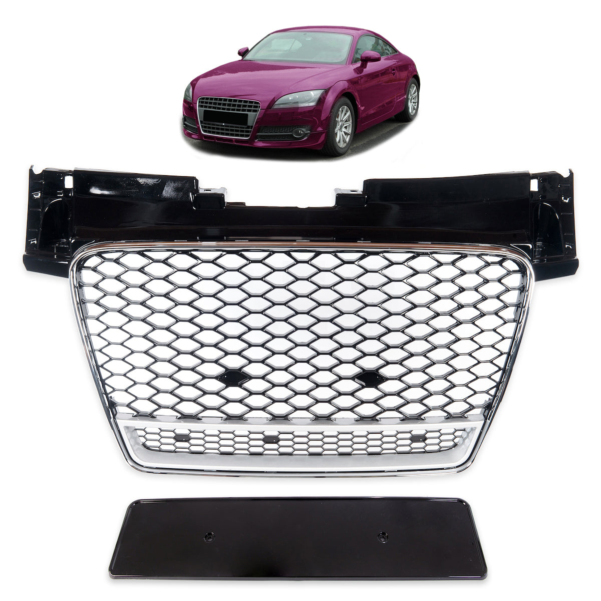 Front Grille Silver passend für Audi TT 8J 2006-2014 – Bild 1