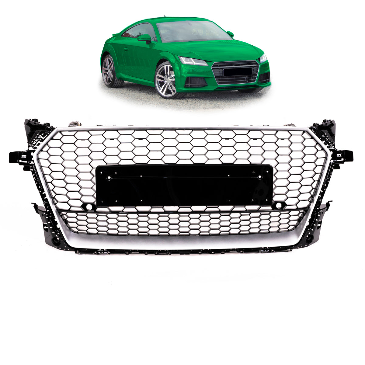 Front Grille Silver passend für Audi TT FV 8S Coupe Cabrio 2014-2018 – Bild 1