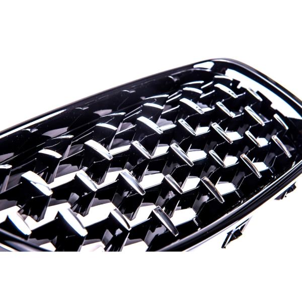 Sportgrill Kühlergrill passend für BMW 3er F30 / F31 11-19 Hochglanz schwarz/chrom