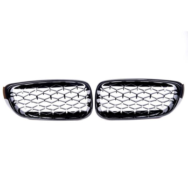 Sportgrill Kühlergrill passend für BMW 3er F34 Gran Turismo 13-20 glanz schwarz/chrom