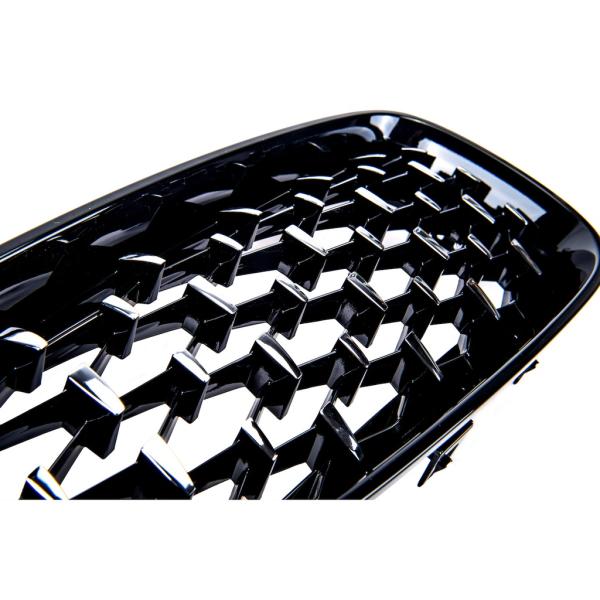 Sportgrill Kühlergrill passend für BMW 3er F34 Gran Turismo 13-20 glanz schwarz/chrom